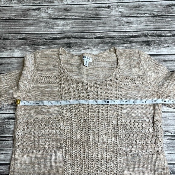 Old Navy Women's 3/4 Length Sleeve Pullover Open Stitch Sweater XS Extra Small - Picture 7 of 9